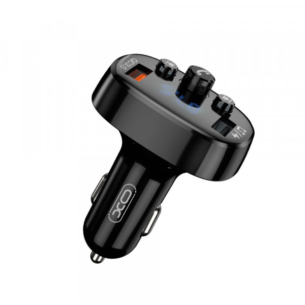 Фото - Автомобільний зарядний пристрій XO XO-BCC03 car charger 18W Bluetooth+QC3.0 Quick Charger Black (6920680877348)