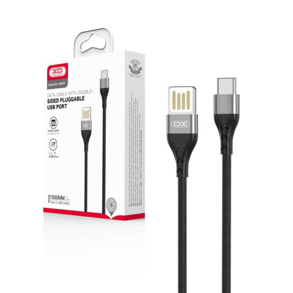 Фото - Кабель XO NB188 2.4A Type-c 1m Gray (6920680879700)