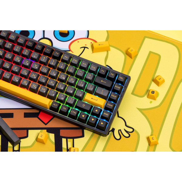 Фото - Клавиатура беспроводная игровая Akko 3084B Plus Black&Gold Jelly Purple Switches RGB (6925758617208)