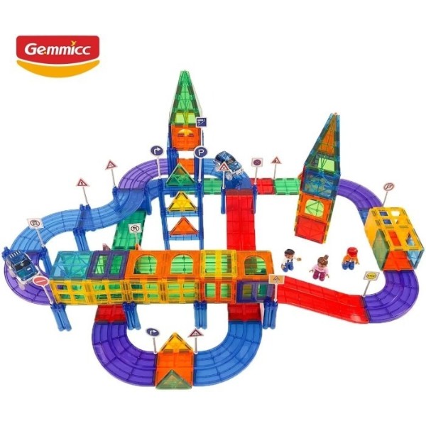 Фото - Магнитный конструктор Smart Baby Car Race Track Toy Plates GM-MRCS122 97 деталей (6928270766263)