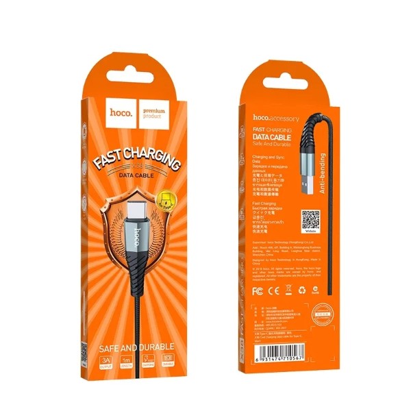 Фото - Кабель HOCO X38 Cool Charging data cable for Type-C (6931474710567)