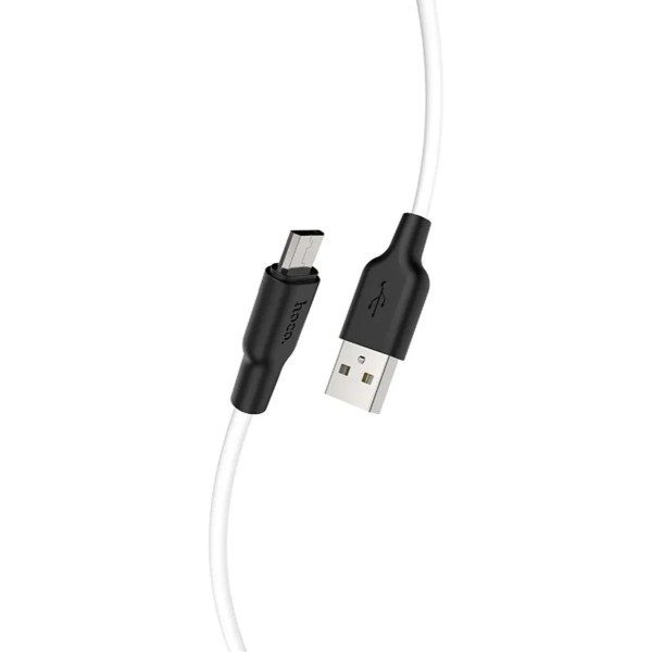 Фото - Кабель HOCO X21 Plus USB to Micro 2.4A, 1m Black+White (6931474711861)