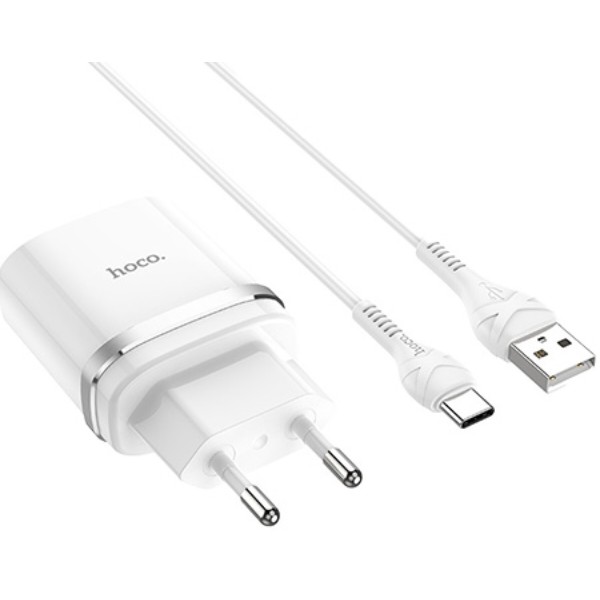 Фото - Сетевое зарядное устройство HOCO C12Q Smart QC3.0 charger set(Type-C) 18W White (6931474716309)