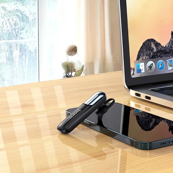 Фото - Bluetooth-гарнитура HOCO E57 Essential business BT headset Black (6931474739438)