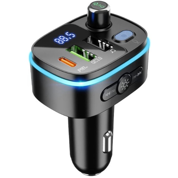 Фото - FM модулятор HOCO E62 Fast PD20W+QC3.0 car BT FM transmitter Black (6931474756299)