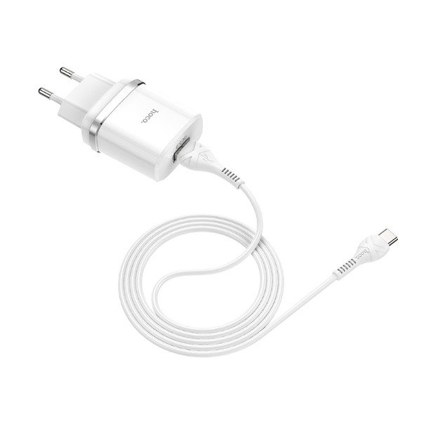 Фото - Сетевое зарядное устройство HOCO C12Q Smart QC3.0 charger set(Type-C) 18W White (6931474716309)