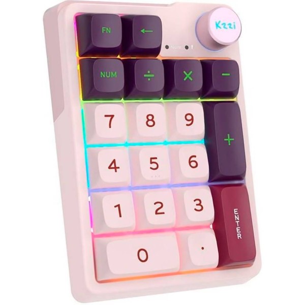 Фото - Клавиатура беспроводная игровая KZZI K20 Wireless Keypad UA\ENG Nezuko Purple (6935280823114)