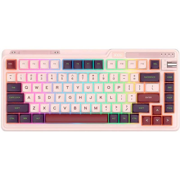 Фото - Клавіатура бездротова ігрова KZZI K75 Lite Wireless Keyboard UA\ENG Nezuko Purple (6935280824647)
