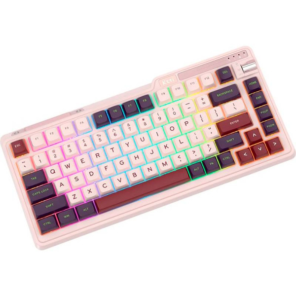 Фото - Клавіатура бездротова ігрова KZZI K75 Lite Wireless Keyboard UA\ENG Nezuko Purple (6935280824647)