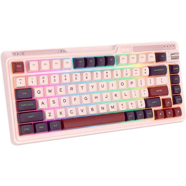 Фото - Клавіатура бездротова ігрова KZZI K75 Lite Wireless Keyboard UA\ENG Nezuko Purple (6935280824647)