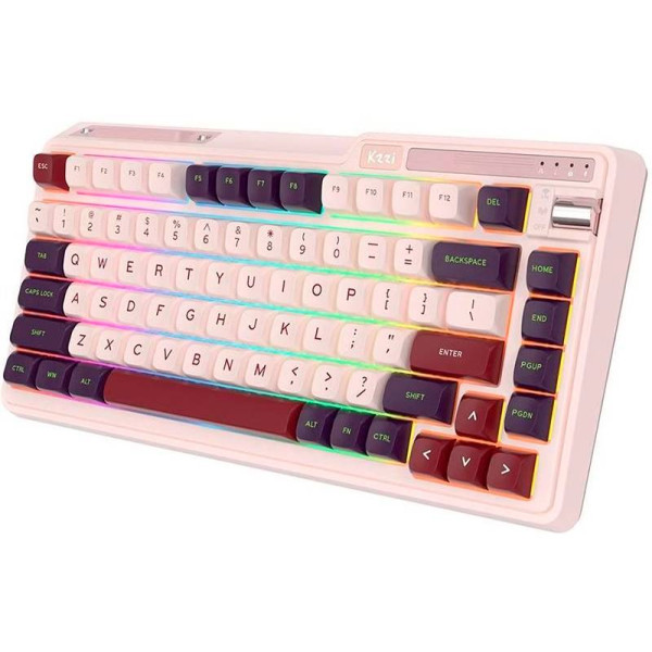 Фото - Клавіатура бездротова ігрова KZZI K75 Lite Wireless Keyboard UA\ENG Nezuko Purple (6935280824647)