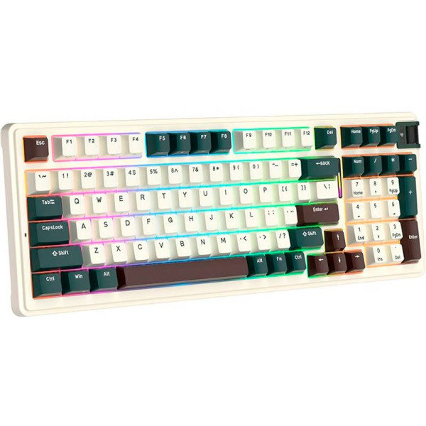 Фото - Клавіатура бездротова ігрова KZZI K98 Wireless Keyboard UA\ENG Oasis Green (6935280824975)