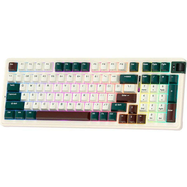 Фото - Клавіатура бездротова ігрова KZZI K98 Wireless Keyboard UA\ENG Oasis Green (6935280824975)