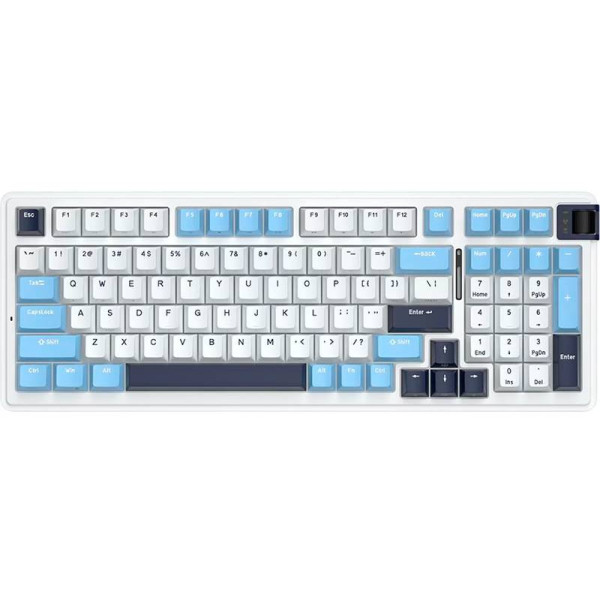 Фото - Клавіатура бездротова ігрова KZZI K98 Wireless Keyboard UA\ENG Polar White (6935280824999)