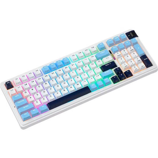 Фото - Клавіатура бездротова ігрова KZZI K98 Wireless Keyboard UA\ENG Polar White (6935280824999)