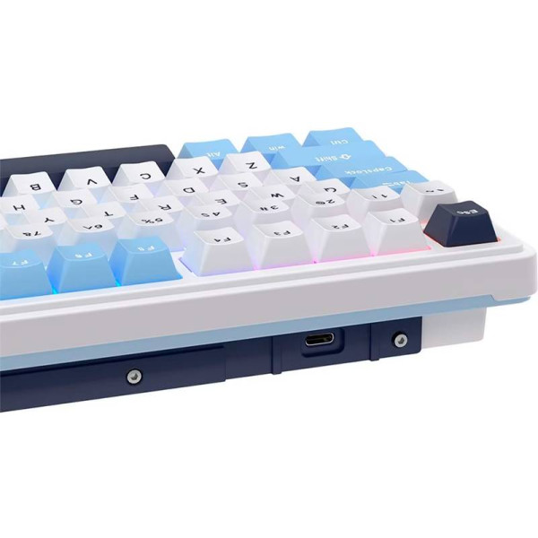 Фото - Клавіатура бездротова ігрова KZZI K98 Wireless Keyboard UA\ENG Polar White (6935280824999)