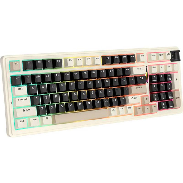 Фото - Клавіатура бездротова ігрова KZZI K98 Wireless Keyboard UA\ENG Meteorite Grey (6935280825019)