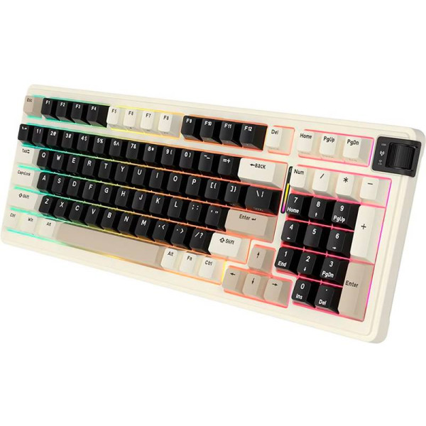 Фото - Клавіатура бездротова ігрова KZZI K98 Wireless Keyboard UA\ENG Meteorite Grey (6935280825019)