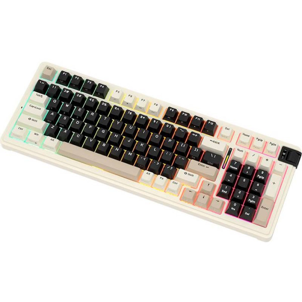 Фото - Клавіатура бездротова ігрова KZZI K98 Wireless Keyboard UA\ENG Meteorite Grey (6935280825019)