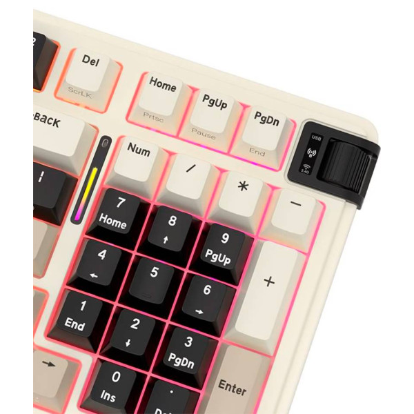 Фото - Клавіатура бездротова ігрова KZZI K98 Wireless Keyboard UA\ENG Meteorite Grey (6935280825019)