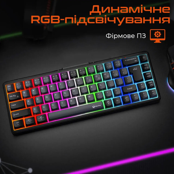 Фото - Клавіатура бездротова ігрова Meetion MK12 Bluetooth/USB Type-C Black (MT-MK12-A-RUA)