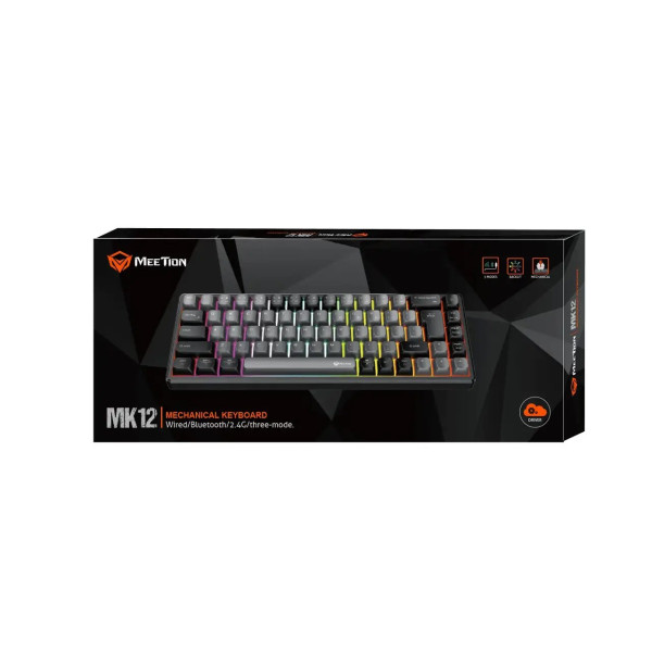 Фото - Клавіатура бездротова ігрова Meetion MK12 Bluetooth/USB Type-C Black (MT-MK12-A-RUA)