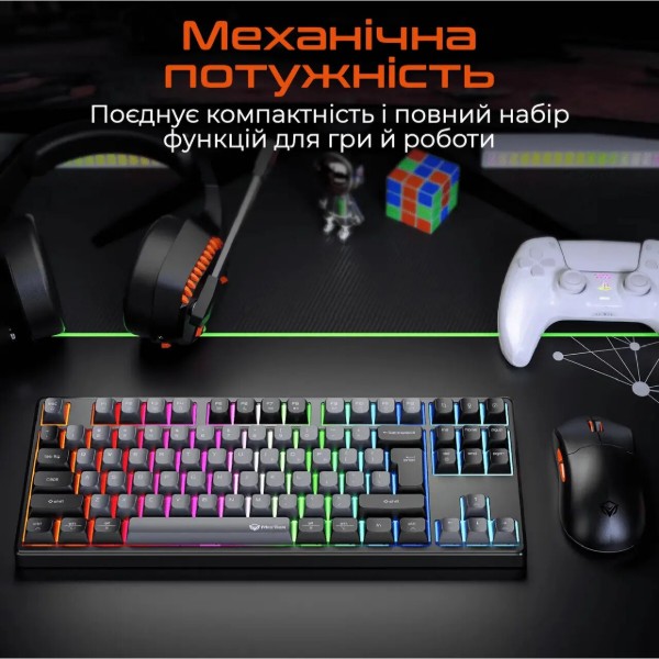 Фото - Клавиатура проводная игровая Meetion MK14 Bluetooth/USB Type-C Black (MT-MK14-A-RUA)