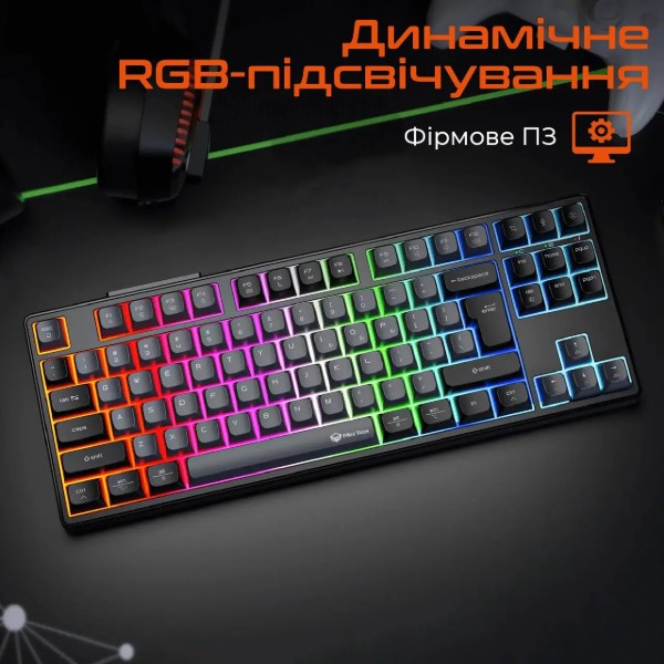 Фото - Клавиатура проводная игровая Meetion MK14 Bluetooth/USB Type-C Black (MT-MK14-A-RUA)