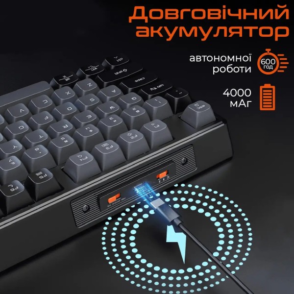 Фото - Клавиатура проводная игровая Meetion MK14 Bluetooth/USB Type-C Black (MT-MK14-A-RUA)