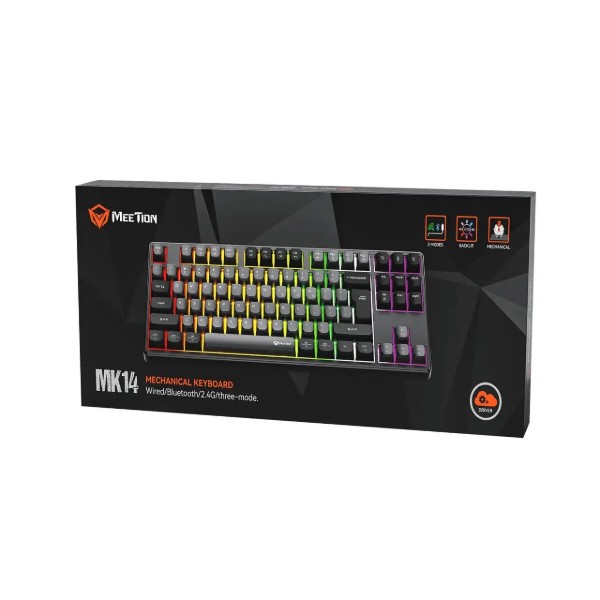 Фото - Клавиатура проводная игровая Meetion MK14 Bluetooth/USB Type-C Black (MT-MK14-A-RUA)