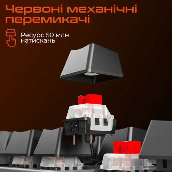 Фото - Клавіатура дротова ігрова Meetion MK009 PRO BLACK (MT-MK009PRO-W-RUA)