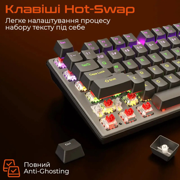 Фото - Клавиатура проводная игровая Meetion MK009 RD BLACK (MT-MK009RD-A-RUA)