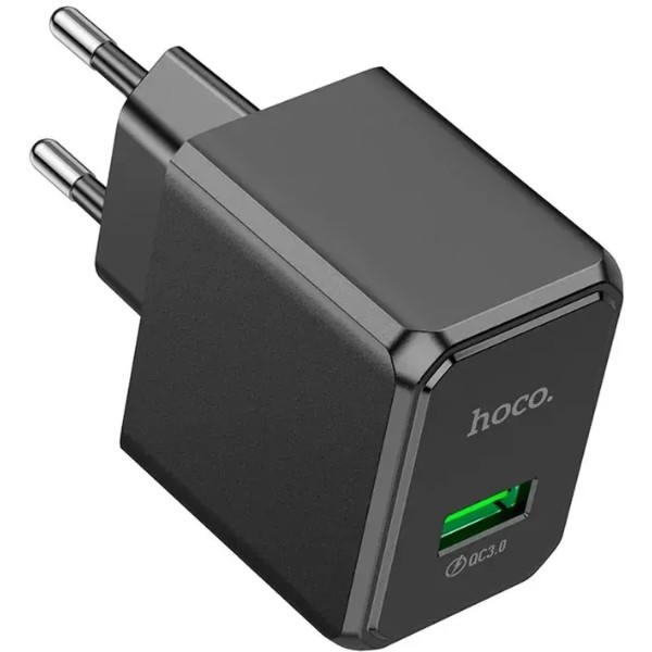 Фото - Мережевий зарядний пристрій HOCO CS12A Ocean single port QC3.0 charger Black (6942007603683)
