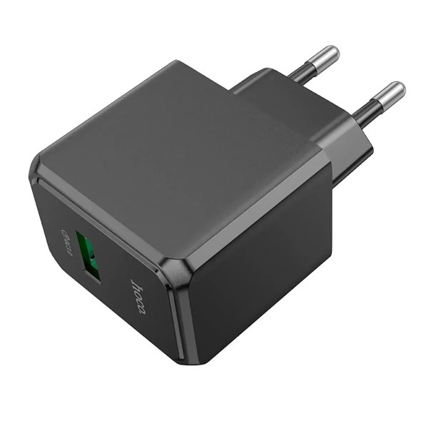 Фото - Мережевий зарядний пристрій HOCO CS12A Ocean single port QC3.0 charger Black (6942007603683)