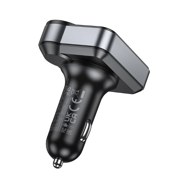 Фото - FM модулятор HOCO E86 Alegria 48W dual port PD30W+QC3.0 car BT Black (6942007646956)