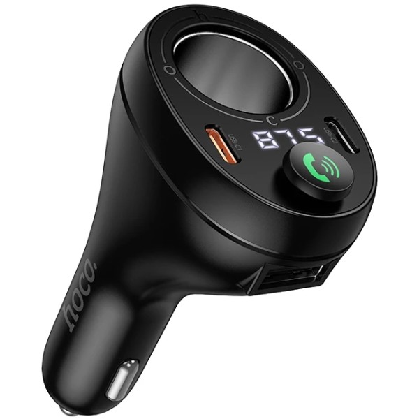 Фото - FM модулятор HOCO E88 Star 35W(2C) BT FM transmitter Black (6942007654111)