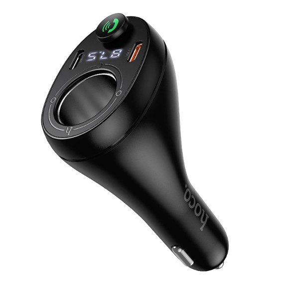 Фото - FM модулятор HOCO E88 Star 35W(2C) BT FM transmitter Black (6942007654111)