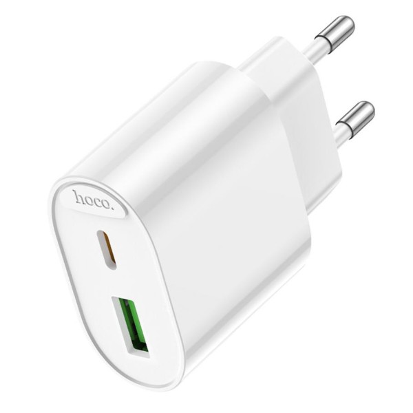 Фото - Сетевое зарядное устройство HOCO C109A (PD20W+QC3.0) Fighter PD20W+QC3.0 charger White (6942007656719) Фото - Сетевое зарядное устройство HOCO C109A (PD20W+QC3.0) Fighter PD20W+QC3.0 charger White (6942007656719)