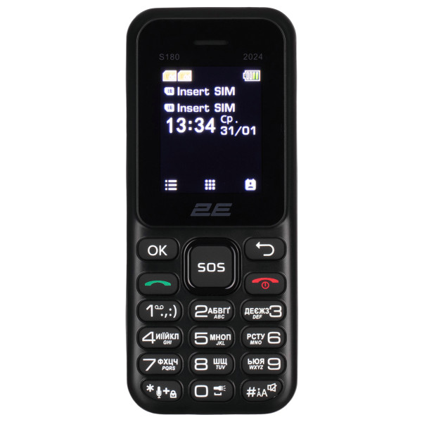 Фото - Мобильный телефон 2E S180 2024 Black