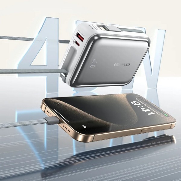 Фото - Батарея мобильная Awei C03 20000mAh 45W PD QC USB-A/USB-C Silver (6954284026529)