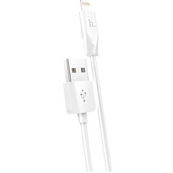 Фото - Кабель синхронізації даних HOCO X1 USB to iP 2.4A, 1m White (6957531032007)
