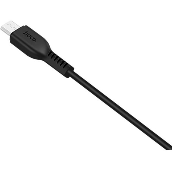 Фото - Кабель HOCO X20 USB to Micro 2.4A 1m PVC TPE Black (6957531068822)