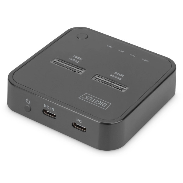 Фото - Док-станция Digitus Dual M.2 NVMe SSD USB Type-C 3.2 Black (DA-71545)