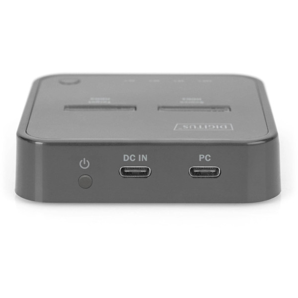 Фото - Док-станция Digitus Dual M.2 NVMe SSD USB Type-C 3.2 Black (DA-71545)