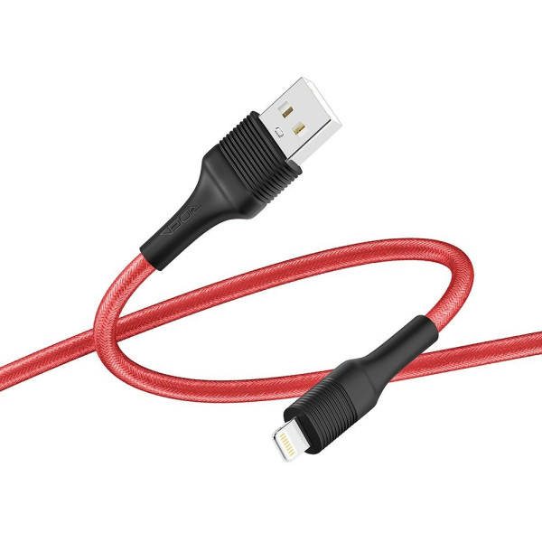 Фото - Кабель синхронізації даних Ridea StablePro 12W Lightning Red-Black (RC-ST74)