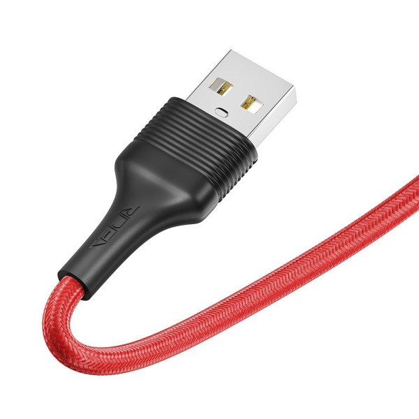 Фото - Кабель синхронізації даних Ridea StablePro 12W Lightning Red-Black (RC-ST74)