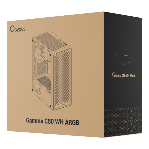 Фото - Корпус OCYPUS MATX W/O PSU GAMMA C50 WH ARGB (GAMMA-C50-WHG400XX-GL)