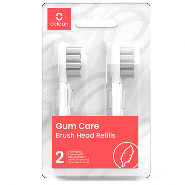 Фото - Насадка для зубной щетки Oclean P1S12 W02 Gum Care Brush Head White 2 шт. (6970810552256)