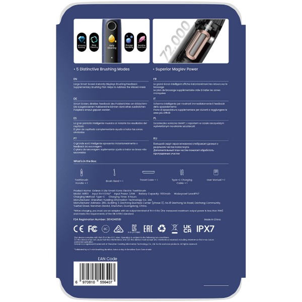 Фото - Зубна щітка електрична Oclean X Lite Set Blue (6970810556407)