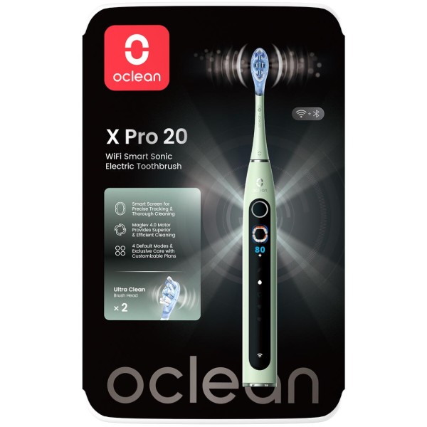 Фото - Зубна щітка електрична Oclean X Pro 20 Electric Toothbrush Green (6970810556902)